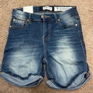 Indigo jean shorts
